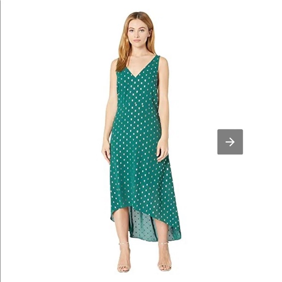 Ted Baker London Dresses & Skirts - TED BAKER LONDON, Cami Metallic Dot Sleeveless High/Low Shift Dress